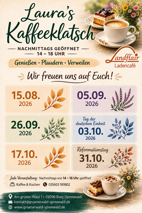 Lauras Kaffeeklatsch Herbst 2026